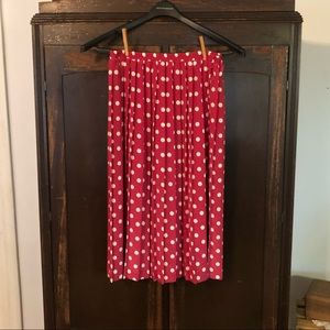 Vintage Leslie Fay Polka Dot Pleated Skirt